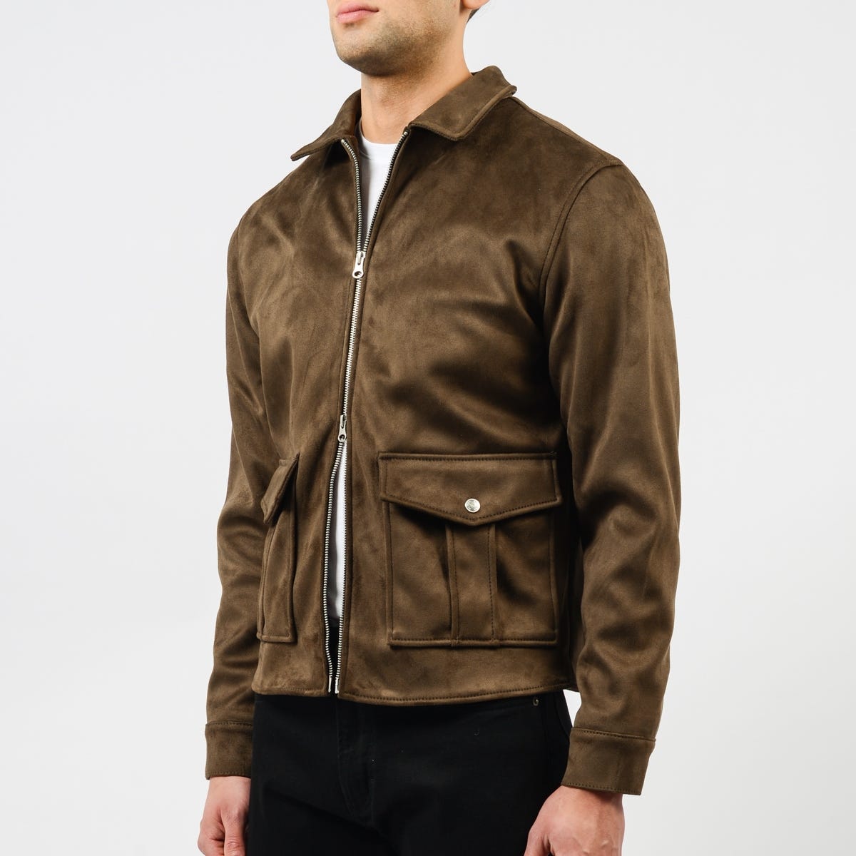 Seth Vegan Suede Jacket m rkbrun Brothers
